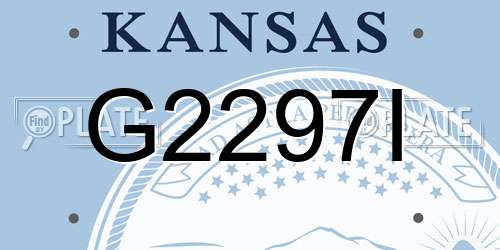 G2297I Kansas License Plate