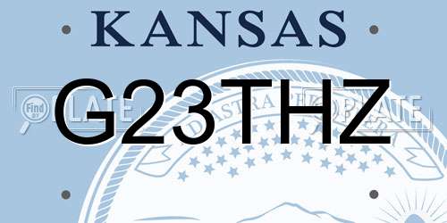 G23THZ Kansas License Plate