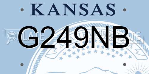 G249NB Kansas License Plate