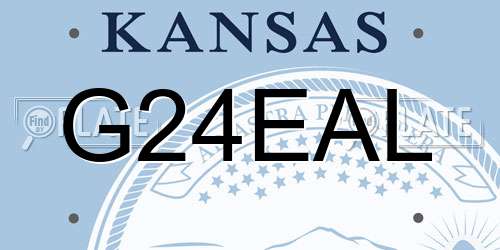 G24EAL Kansas License Plate