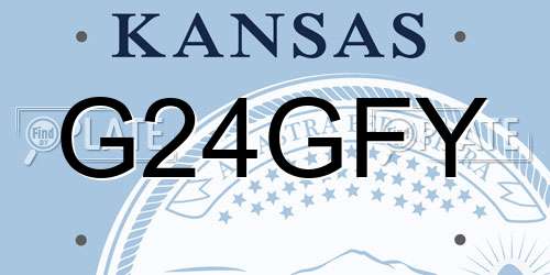 G24GFY Kansas License Plate
