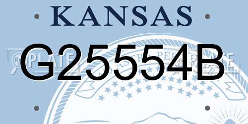 G25554B Kansas License Plate