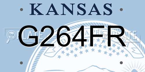 G264FR Kansas License Plate