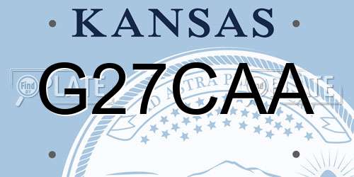 G27CAA Kansas License Plate