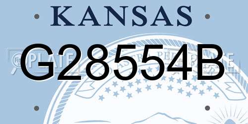 G28554B Kansas License Plate