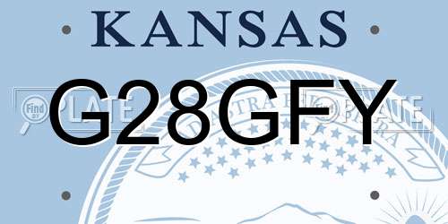 G28GFY Kansas License Plate