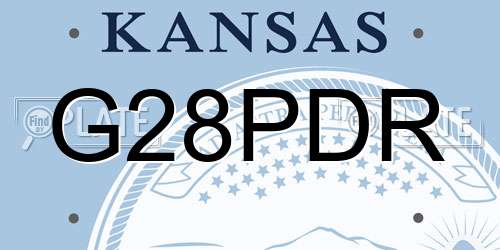 G28PDR Kansas License Plate