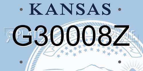 G30008Z Kansas License Plate