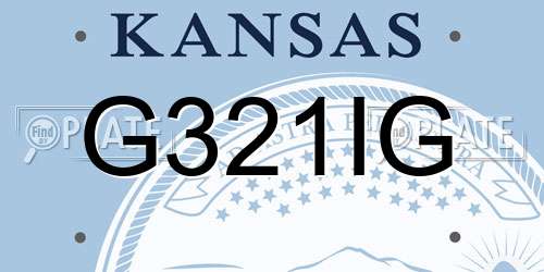 G321IG Kansas License Plate