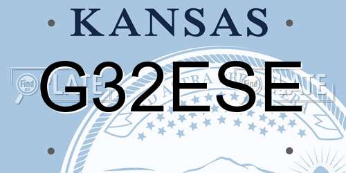 G32ESE Kansas License Plate