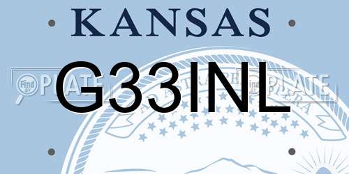 G33INL Kansas License Plate