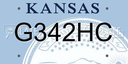 G342HC Kansas License Plate