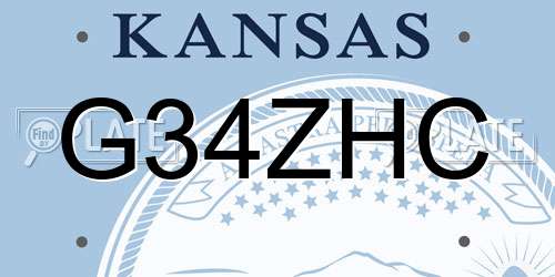 G34ZHC Kansas License Plate