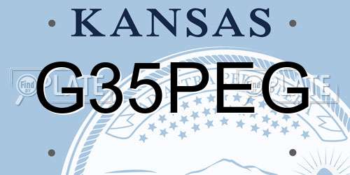 G35PEG Kansas License Plate