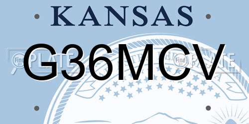 G36MCV Kansas License Plate