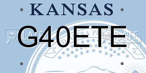 G40ETE Kansas License Plate