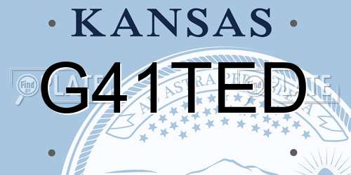 G41TED Kansas License Plate