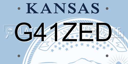 G41ZED Kansas License Plate