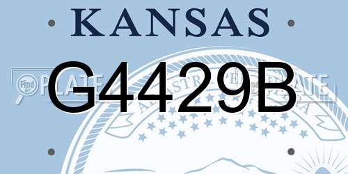 G4429B Kansas License Plate