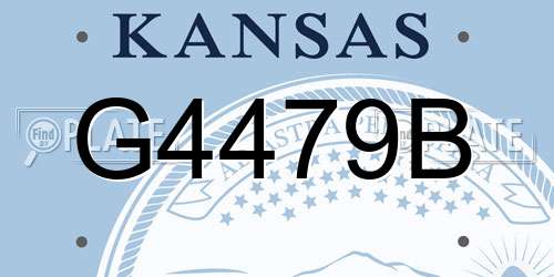 G4479B Kansas License Plate