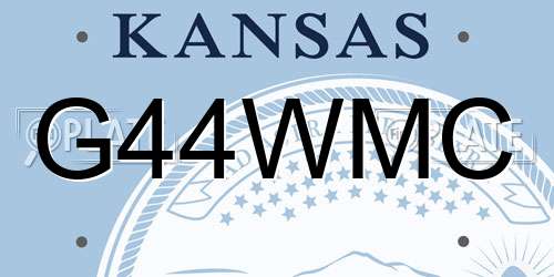 G44WMC Kansas License Plate
