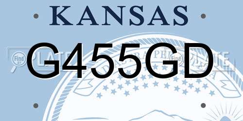 G455GD Kansas License Plate