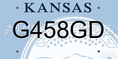 G458GD Kansas License Plate