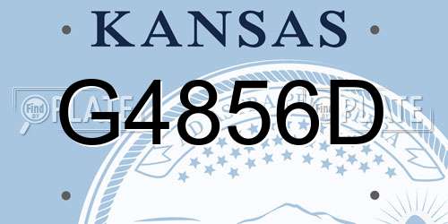 G4856D Kansas License Plate