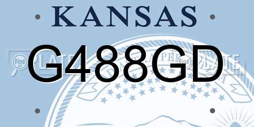 G488GD Kansas License Plate