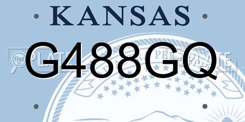 G488GQ Kansas License Plate