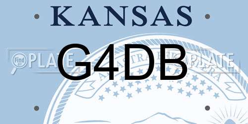 G4DB Kansas License Plate
