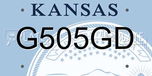 G505GD Kansas License Plate