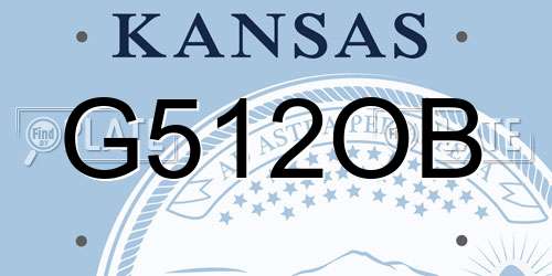 G512OB Kansas License Plate