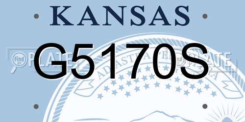 G5170S Kansas License Plate