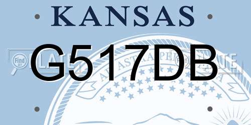 G517DB Kansas License Plate