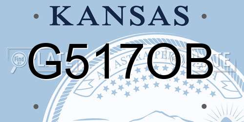 G517OB Kansas License Plate