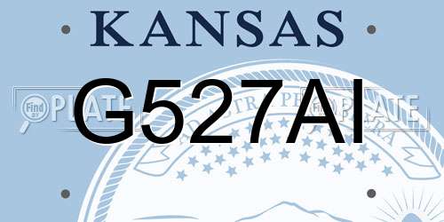G527AI Kansas License Plate