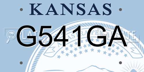 G541GA Kansas License Plate