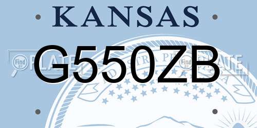 G550ZB Kansas License Plate