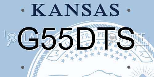 G55DTS Kansas License Plate