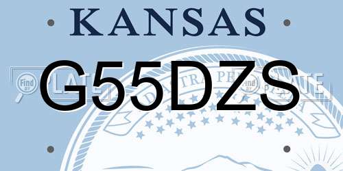 G55DZS Kansas License Plate