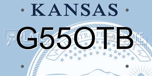 G55OTB Kansas License Plate