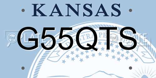 G55QTS Kansas License Plate