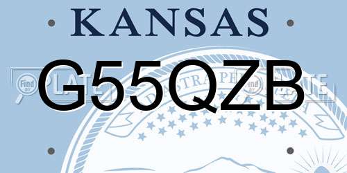 G55QZB Kansas License Plate