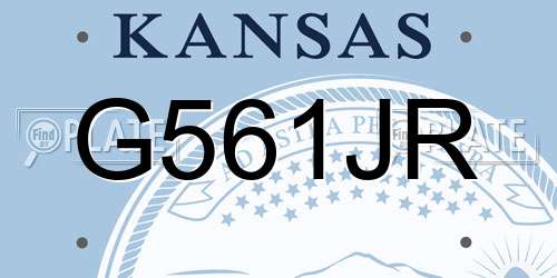 G561JR Kansas License Plate