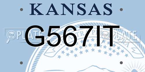 G567IT Kansas License Plate
