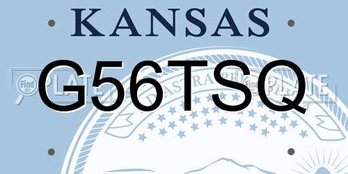 G56TSQ Kansas License Plate