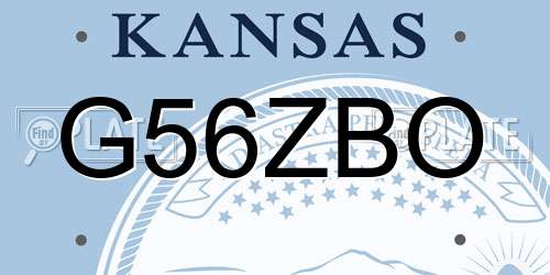 G56ZBO Kansas License Plate