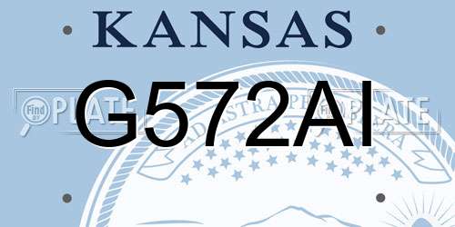 G572AI Kansas License Plate