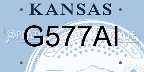 G577AI Kansas License Plate